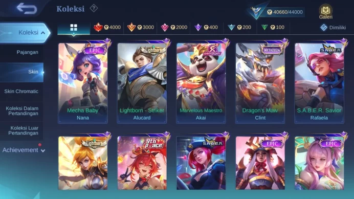 Hero 101 Skin 196 | CC Natalia | Lightborn Granger, Alucard, Fanny | Lunar Sun | Dtamer Masha, Kimmy ML1418B