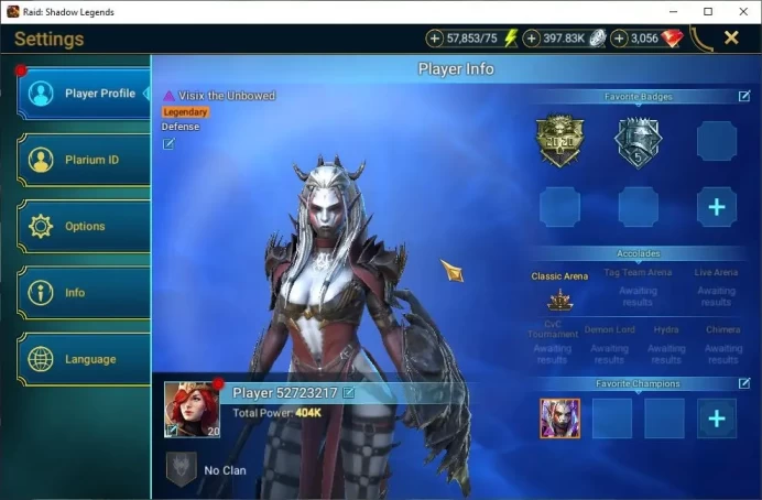 Lv20 404K Power|1 Mythic(Ash'ner Dragonsoul)+25 Legend(Brago,MadHater,Ninja,Rathalos,Etc)|3K Gem+48K Energy|Plarium|(RRSL1381)