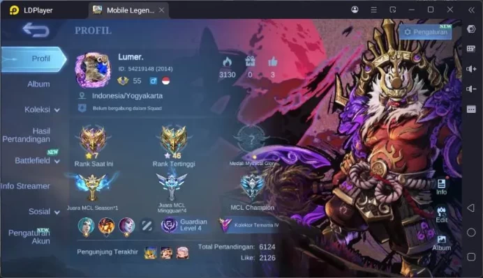 Global|Hero 132|Skin 200|Legend Franco+Gord,KP Thamuz,Kof Karina,6 Luckybox,Zodiac Aurora,etc|Renowned|Check SS|ML1611B