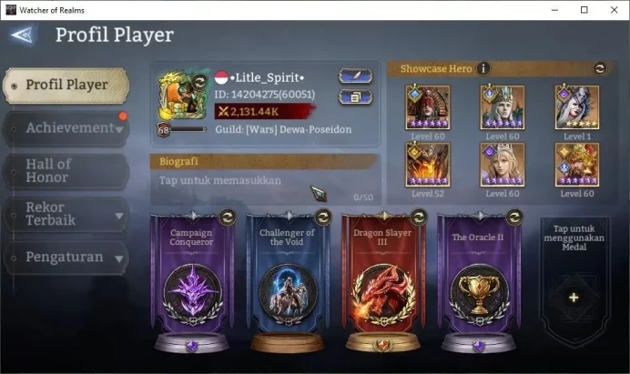GLOBAL 60x|2,1M Power|4 Lord[Nastya,Rivenhold,Solcadens,Morrigan]+29 Legend[DiaochanA1,GuanYu,Rosalia,Yuri,AjaxA1,Etc]|(WOR1189)
