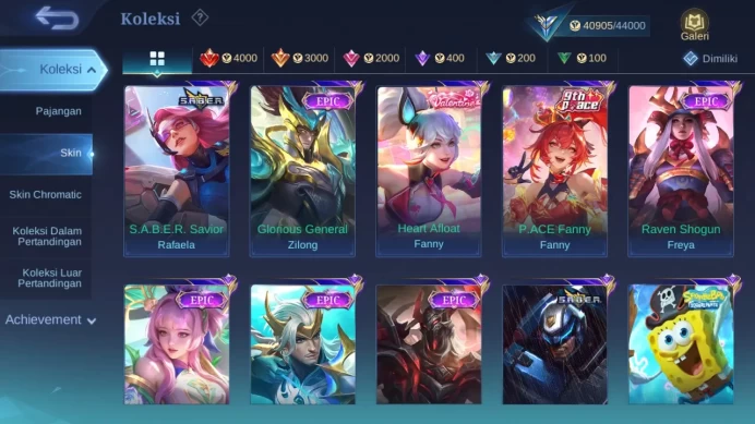 GLOBAL Hero 121 Skin 201 | Lightborn Granger | Valentine Fanny | Dtamer Lance, Valir, Ling | Venom Gusion ML1619B