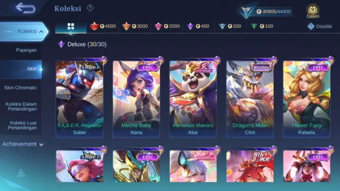 GLOBAL Hero 121 Skin 201 | Lightborn Granger | Valentine Fanny | Dtamer Lance, Valir, Ling | Venom Gusion ML1619B