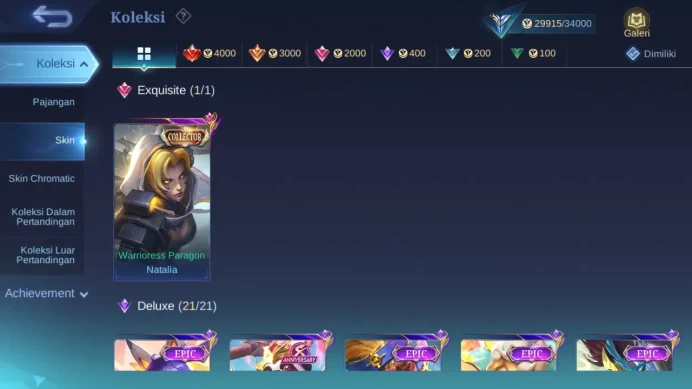 GLOBAL Hero 102 Skin 136 | Lunar Change | CC Nata | Epic Terizla Moskov Grock Freya ML1624B