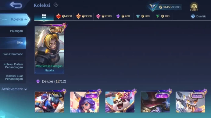GLOBAL Hero 130 Skin 174 | KOF Karina | CC Nata | Dtamer Valir | Lunar Change | Epic Moskov Bane check ss ML1652B