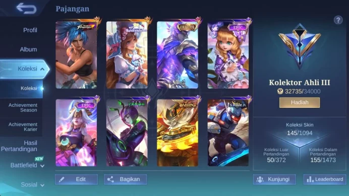 GLOBAL|Hero 106|skin 145, CC GS, balzing franco, venom angela, blazing Aldous, saber saber,christ zilong|expert|ML1659B