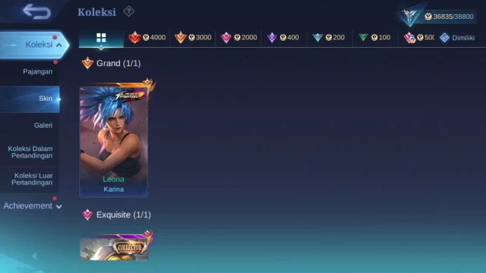 GLOBAL Hero 126 Skin 183 KOF Karina | CC Natalia | Lightborn Granger | Epic Moskov Roger Irithel check ss ML1675B