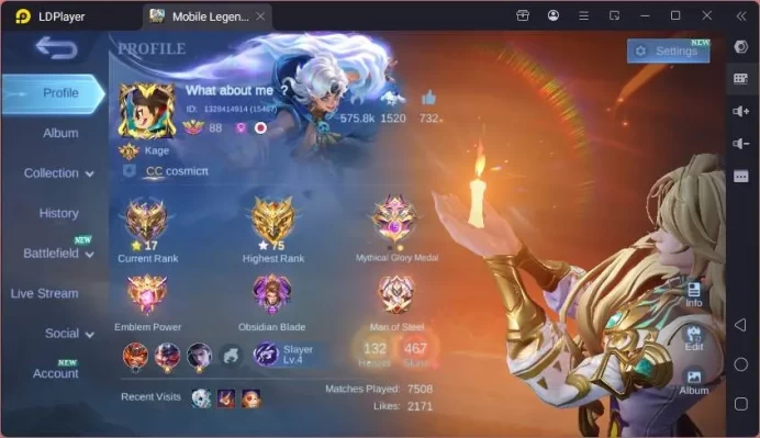 GLOBAL|Hero 132|Skin 467|Legend Alucard+Franco,ASP Lesley+Guinevere,Kof Masha,3 Prime+2 Sanrio,etc|Exalted|Check SS|ML1682B