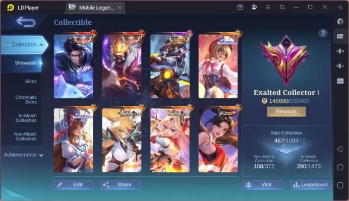 GLOBAL|Hero 132|Skin 467|Legend Alucard+Franco,ASP Lesley+Guinevere,Kof Masha,3 Prime+2 Sanrio,etc|Exalted|Check SS|ML1682B