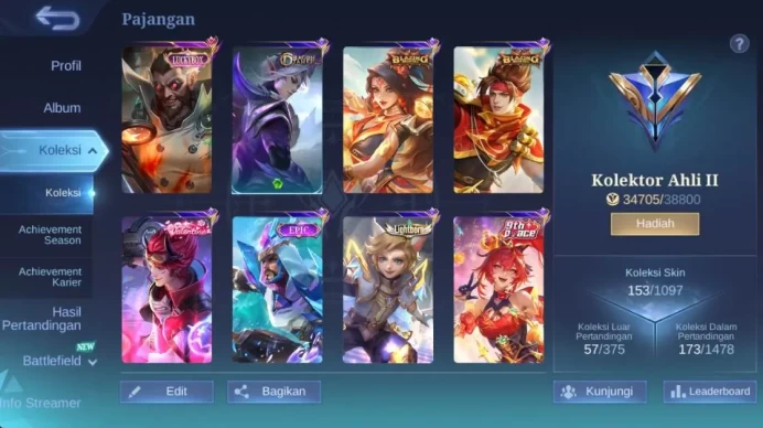 Global,Skin 153,Hero 101,LB rger,vnm Grock,saber Jhons,Lborn Harit,Dtamer ling,MSC claud,Create GR,MPL(wan,Benet)|expert|ML1702B