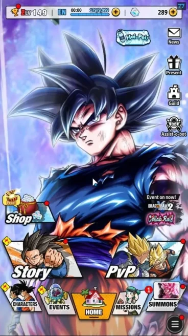 280M Total Power|LV 149|1LR+5UL+LL|SSRS(GokuBlack),SS(Goku RED),UI-S-(Goku),HCFusionZamasu,OmegaShenron,Vegeta|Android|(DBL1049)
