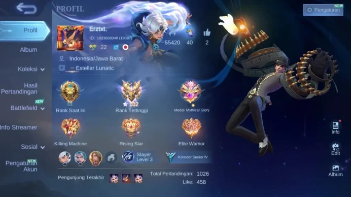 Global,Skin 68,hero 55,Dtamer lance,VNM hanabi,Saber Jhons,Create natalia,summer haya,MPL bennet,senior,ML1703B