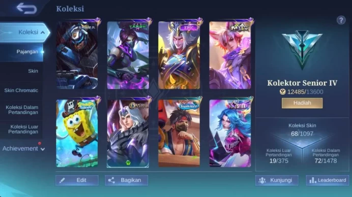 Global,Skin 68,hero 55,Dtamer lance,VNM hanabi,Saber Jhons,Create natalia,summer haya,MPL bennet,senior,ML1703B
