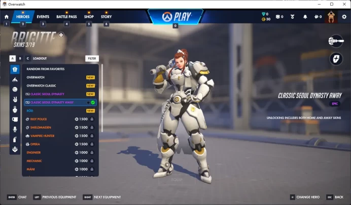 CLASSIC SEOUL DYNASTY AWAY / Full Mail Access / see the picture / Please Read Description / Terrel