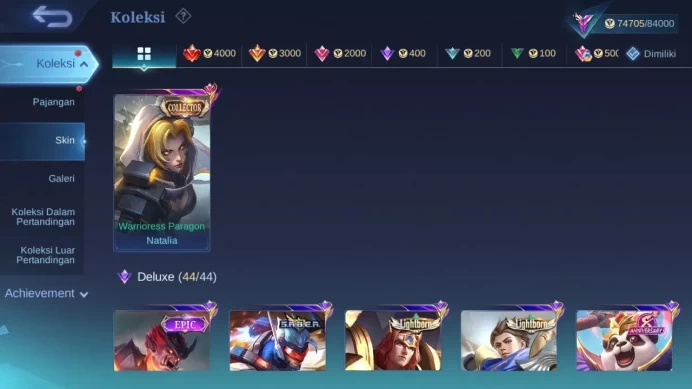 GLOBAL Hero 132 Skin 353 | KOF Karina | Sanrio Floryn | CC Nata | Epic Roger Moskov | Lightborn Granger | Renowned | ML1770B