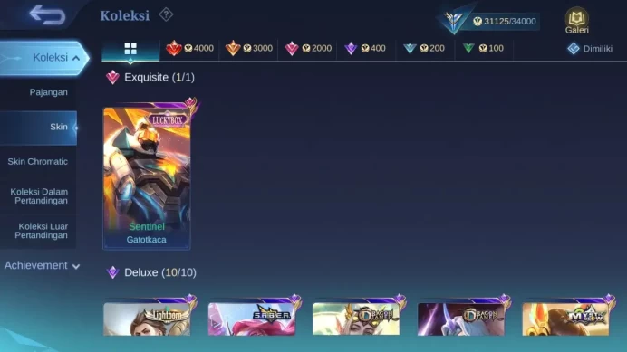 GLOBAL Hero 99 Skin 168 | Luckybox Gatot | Dtamer Ling Lance Kimmy Estes | Lightborn Alu | Expert | Check ss ML1781B