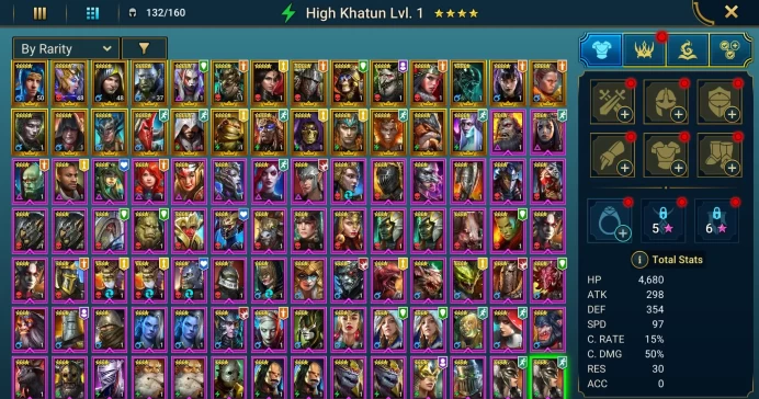 Starter acc with Lilitu : 94k energy / 60 mln coins / Abbess, Holsring, Grohak, Arix, Ninja + 20 Login Legendaries / Gala, Ursala