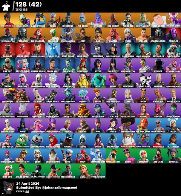 [PC/PSN/XBOX] 128Skins *31 Max styles*|The Joker,Herley Quinn,Rebirth Raven,Mandalorian,Back lash,Focus,Bachii,Surf Which,Echo |Full Access
