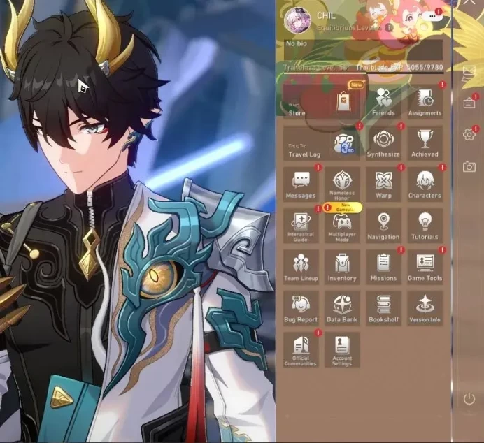 Asia|TL 58|8 Limited|[Evernight,Archer]+Sign,Sunday,Robin,Huohuo,Sparkle,Ruan Mei,Dante|MC Male|Take Mail|Check SS(HSR6786)