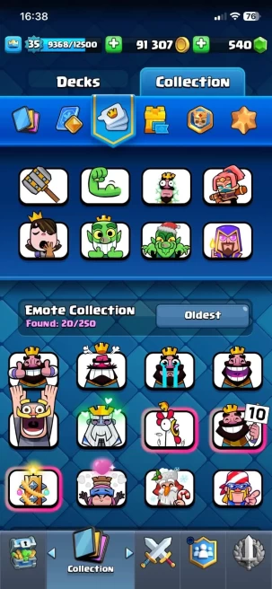 KT 12 // Emotes 20 // 4 Evo Cards // 1 Hero Cards // 6864 Trophies // 540 Gems // 35 LVL // 6 Years Played // Instant Delivery // Full Access
