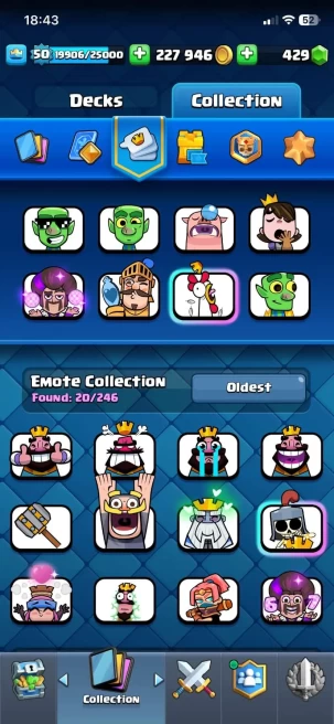 KT 14 // Emotes 35 // 2 Evo Cards // 1 Hero Cards // 9772 Trophies // 429 Gems // 50 LVL // Max Hero Mini Pekka // Instant Delivery//Full Access