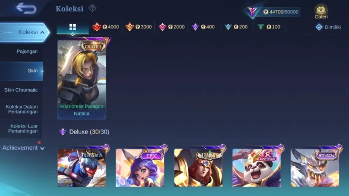 GLOBAL Hero 99 Skin 194 Covenant Benedetta | CC Nata | Epic Irithel Nolan | Lunar Change | Renowned | Check ss ML1723B