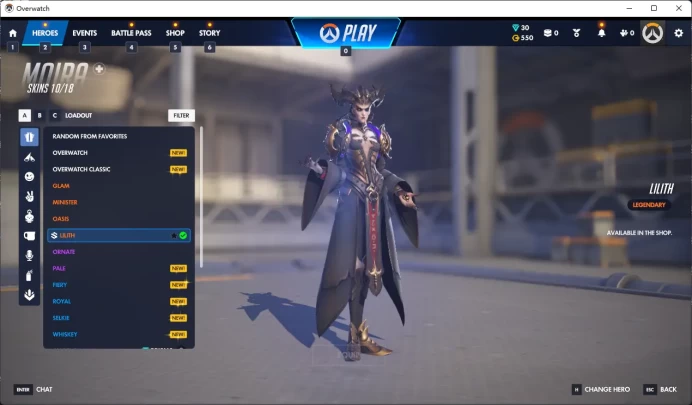 LILITH / MOIRA / 30 MYTHIC PRISMS  / 5 Gold Weapons / Full Mail Access / see the picture / Please Read Description /mbxk