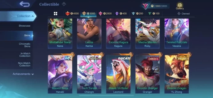 ML122//Top Rank Mythical 28 Stars; LEGEND Franco; Megumi Julian; Aspirants Ruby, ChangE; DUCATI Leomord