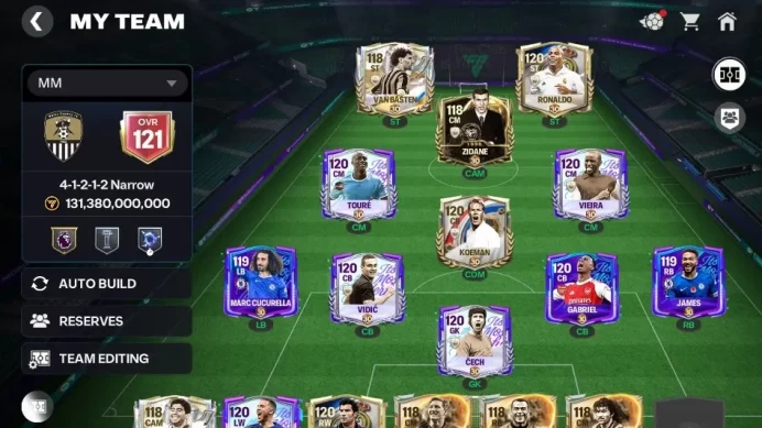 OVR 121/131B Value + 5B Coins + 8K Gems + 2k RUP|16 Max EVO Full Meta(R9,Cech Festive,Toure,Vieira,Hazard,etc)|Log EA(FCM760)