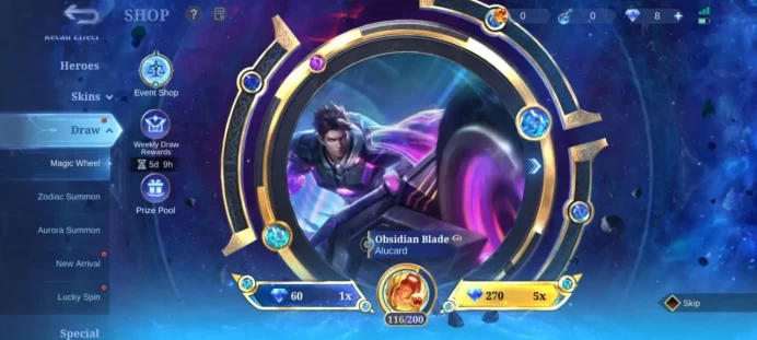 ML200//Level 86 260 Skins Mythic KOF Chou Granger YOZHONG Claude Beratix Lesley Angela 41 deluxe Lancelot Hero emblem max MC 116 Draw