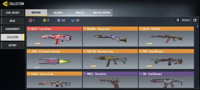  COD Mobile Account |Lv.176| Mythic + 6 Legendary |HSO405 – Songstress |CA175