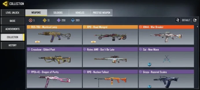  LvL 400 MAX | 1 MYTHIC AK117  | 11 LEGENDARY GUNS  | 250 EPIC | HSO405 - Songstress CA178