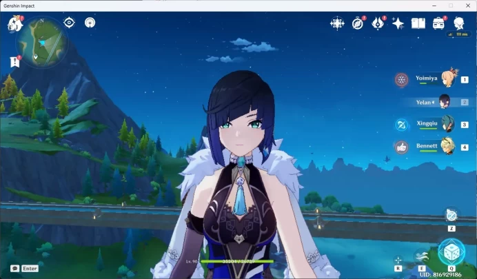 Mid-Game | ASIA | AR 53 | UID 81 Yelan + Sign | Arlecchino | Columbina | Yoimiya | MC Male GI002B