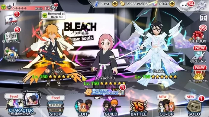 [GLOBAL]48K Orb|10th Anniv(Ichigo,Rukia),TYBW25(Yachiru,Nanao),Aizen Renewed,Ururu,Kon,Etc|3,6K AccTicket|Check SS(BBS1951)