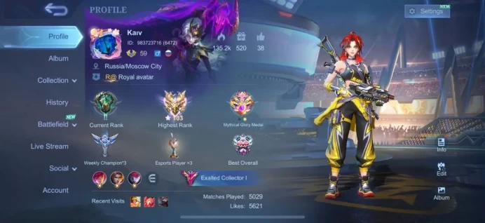 ML85 Mythical Immortal 103 Stars; LEGEND Franco and Lesley; Infernal Wyrmlord Moscow