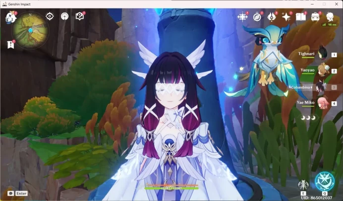 Mid-Game|ASIA|AR 49|3 Limit|Columbina|Lynae|Yae Miko MC Male,Weapon : Skywarp Harp Costume : Diluc GI033B