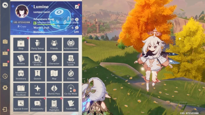 ASIA | AR 53 | 5 limit Yelan,Nahida,columbina,Wanderer,Kamisato ayaka | WP b5 2| mc female | jean | diluc | dehya GI047B