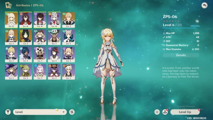 ASIA Starter | Tighnari | Jean | Bennett | Kuki Shinobu | MC Female GI059B