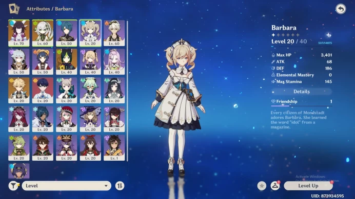 ASIA | AR 38 columbinna, nahida, xingqiu, more detail check SS GI114B