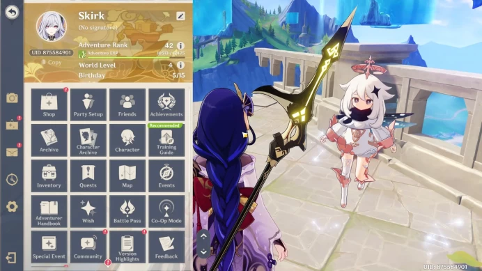 AR 42 | MC Lumine | Skirk, Raiden, Nahida, Furina | Low Eksplor | GI128B