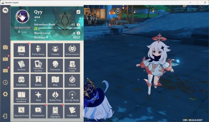 ASIA|AR 55|4 limit| XIao,|Furina, Raiden Shogun, Kaedehara Kuzuha |MC Female|Check SS|GI142B