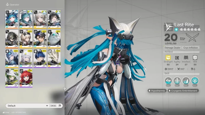 Starter Fresh | ASIA | SSR Last Rite | SSR Weapon Former Finery | Xaihi | Alesh | Snowshine | MC Female AKE005B