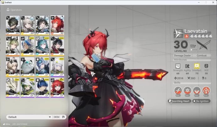 ASIA | LVL 15 |  Day 2 Sign-in 6-Star Laevatain | 6-Star Lifeng Etc | MC Male AKE017B