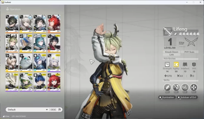 ASIA | LVL 15 |  Day 2 Sign-in 6-Star Laevatain | 6-Star Lifeng Etc | MC Male AKE017B