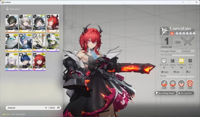 Starter Fresh | NA/EU | New Horizons On | Day 1 Sign-in 6-Star Laevatain Etc. | MC Male AKE023B