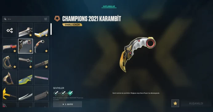 VALORANT EU WEST SERVER 168 SKİNS( +13 KNİFE, CHAMPİONS 2021 PAKCED, ARCANE SHERİFF, )AUTO DELIVERY FULL ACCESS-LIFETIME WARRANT