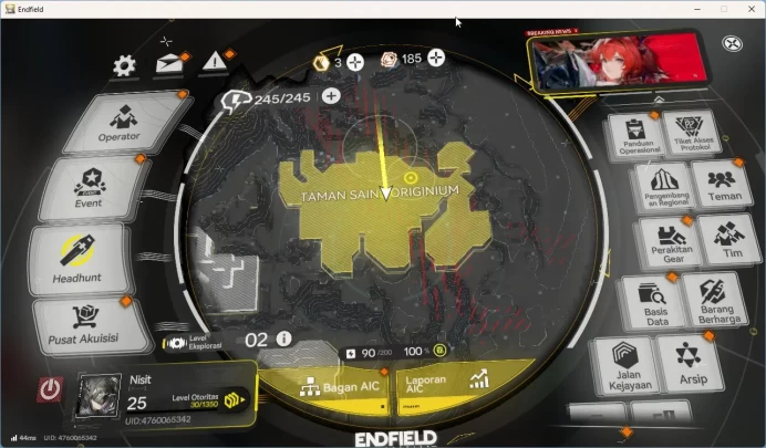 Mid Game | Asia | Laevatain + Sign | Gilberta | Last Rite | Pogranichnik | Ardelia | Weapon Standard B6 +6 | MC Female|AKE057B