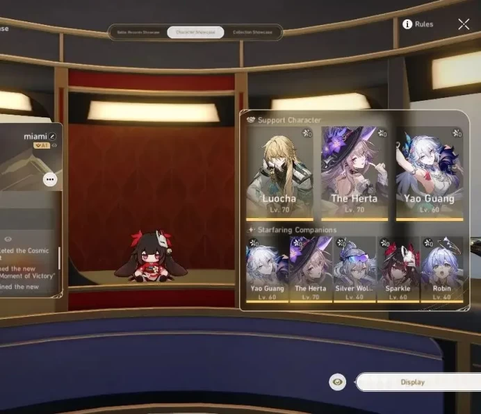 Asia|TL 58|10 Limited|The Herta,Yao Guang,Sparkle,Silver Wolf LV.999 ,Ruan Mei,Dan Heng PT,Robin,Etc|MC Female(HSR6802)