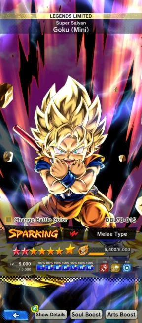 22 Legends(daimao 9s+ultimate gohan+gohan pur+Goku kid+GokuBardock+ss4 gogeta+Goku) Have Equip-ANDROID-IOS-BANDAI (417)