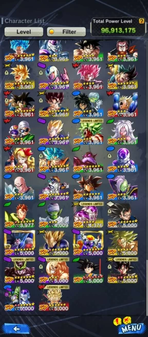 Ui Goku+UL Frieza 8s+20 Legends(New Goku black 10s+Goku daimao+nappa+perfect cell++shenron+zamasu+Broly) Good Equipment-ANDROID-IOS-BANDAI (403)