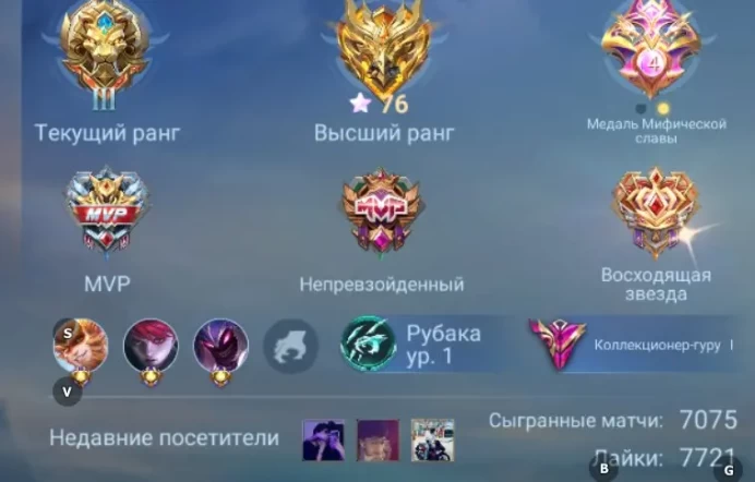 ML127//Legend Rank Level 83 49 Heroes 443 Skins Winrate 49%